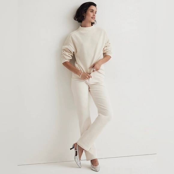 Madewell Striped Jacquard Funnelneck Top - Picture 3 of 13